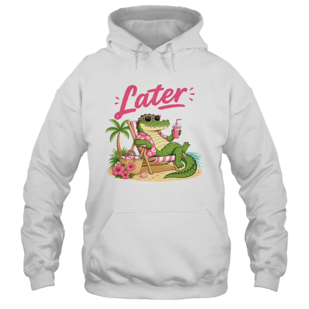 Teacher Summer Alligator See You Later Last Day Of School Shirt & Tank Top | siriusteestore
