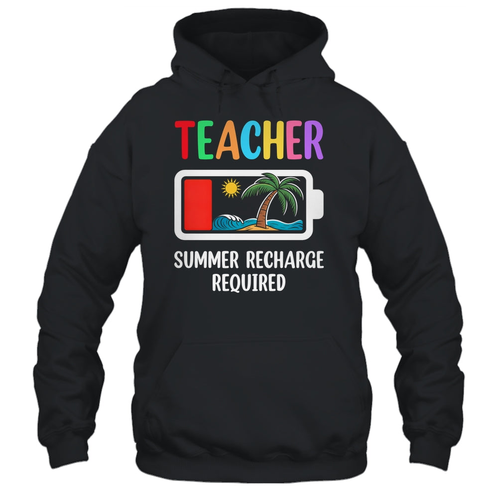 Teacher Summer Recharge Required Last Day Of School Funny Shirt & Tank Top | siriusteestore