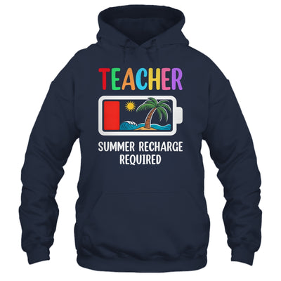Teacher Summer Recharge Required Last Day Of School Funny Shirt & Tank Top | siriusteestore
