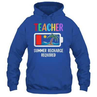 Teacher Summer Recharge Required Last Day Of School Funny Shirt & Tank Top | siriusteestore