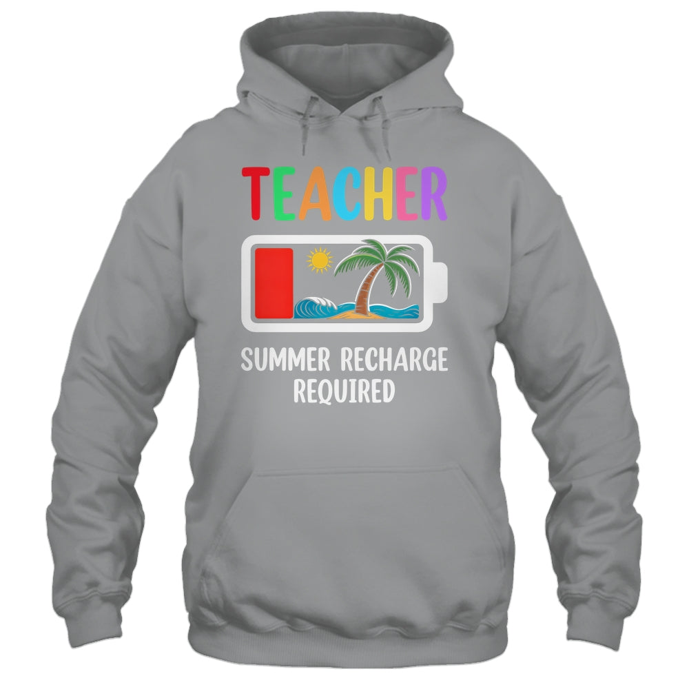 Teacher Summer Recharge Required Last Day Of School Funny Shirt & Tank Top | siriusteestore