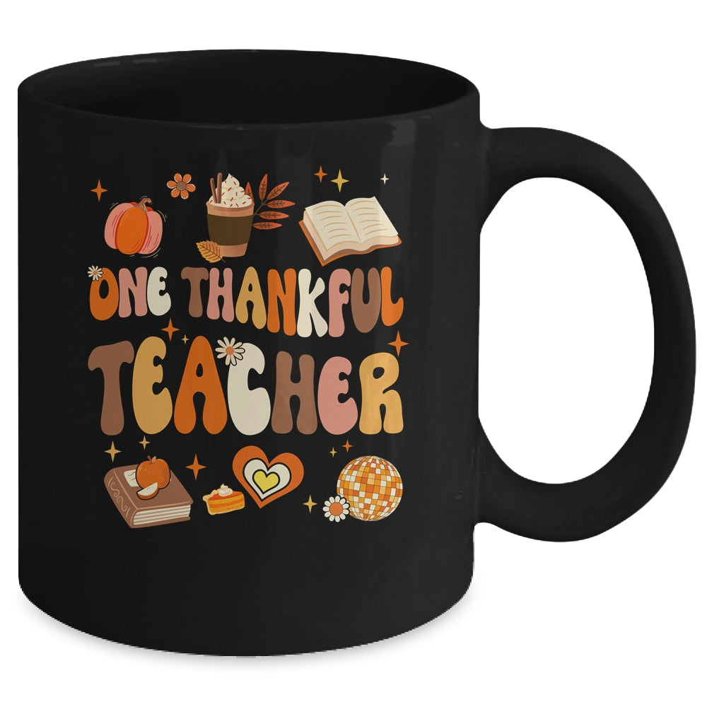 Teacher Thanksgiving For Women One Thankful Teacher Mug | siriusteestore