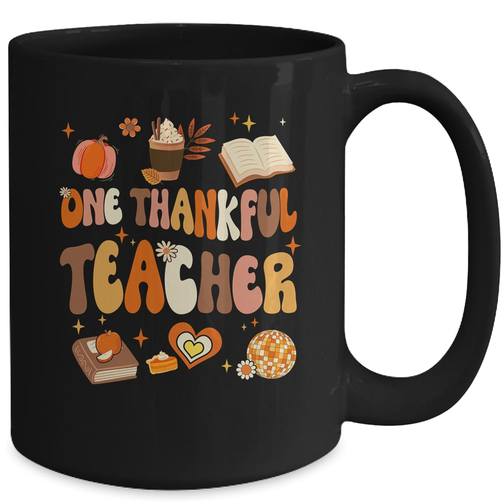 Teacher Thanksgiving For Women One Thankful Teacher Mug | siriusteestore