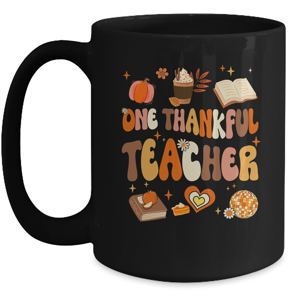 Teacher Thanksgiving For Women One Thankful Teacher Mug | siriusteestore