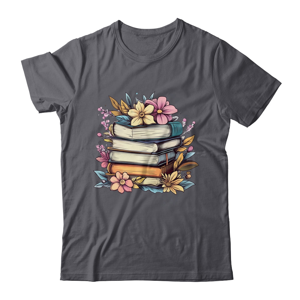 Teacher Women Reading Book Lover Wildflowers Books Graphic Shirt & Hoodie | siriusteestore