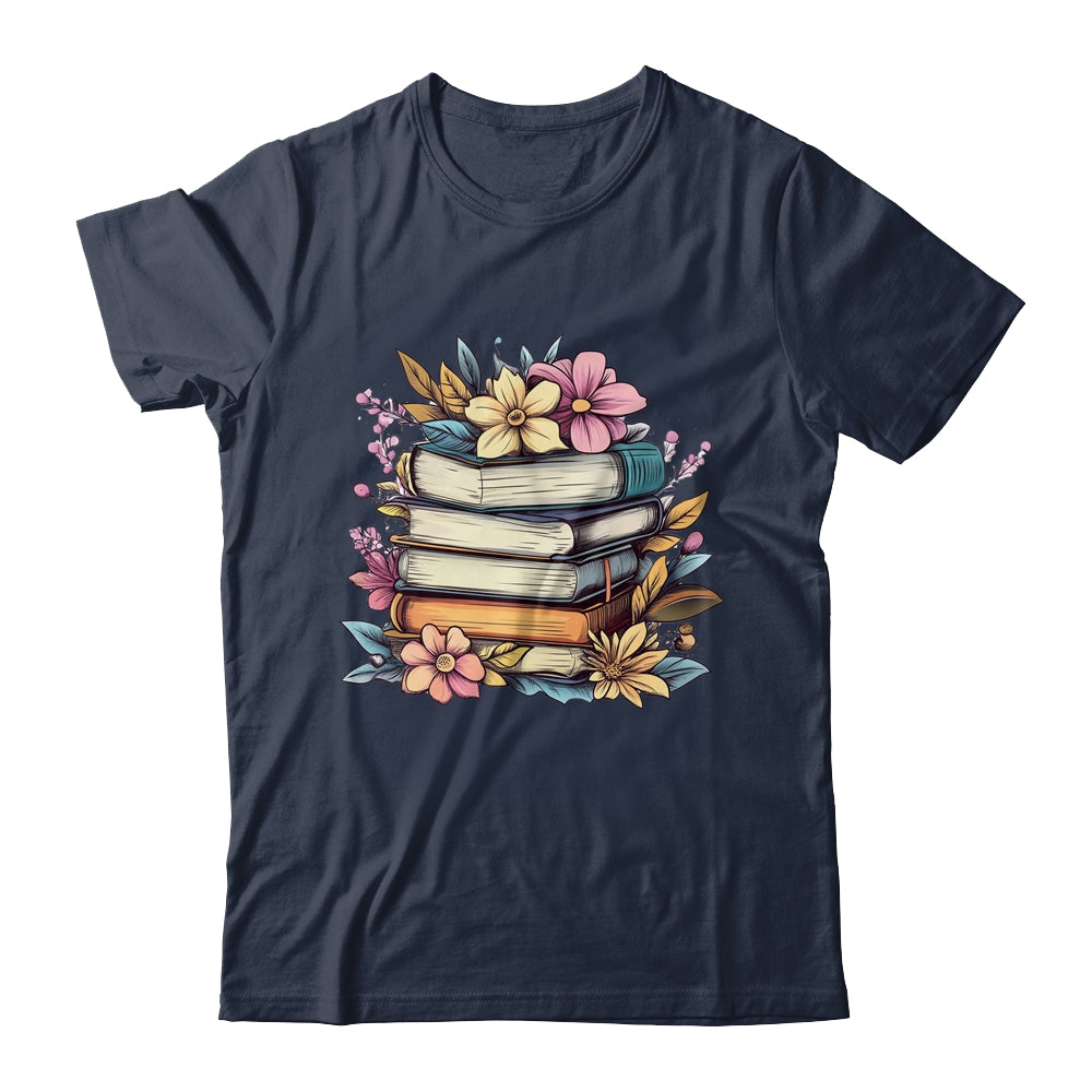 Teacher Women Reading Book Lover Wildflowers Books Graphic Shirt & Hoodie | siriusteestore
