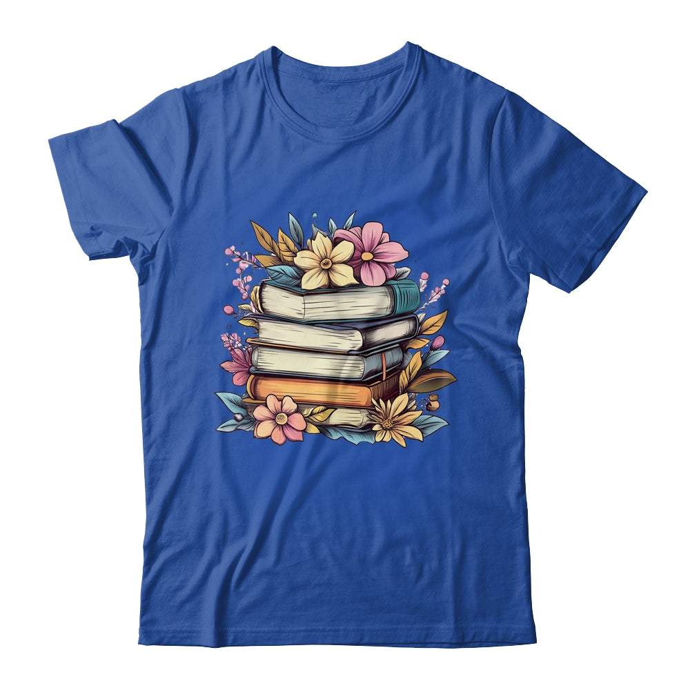 Teacher Women Reading Book Lover Wildflowers Books Graphic Shirt & Hoodie | siriusteestore