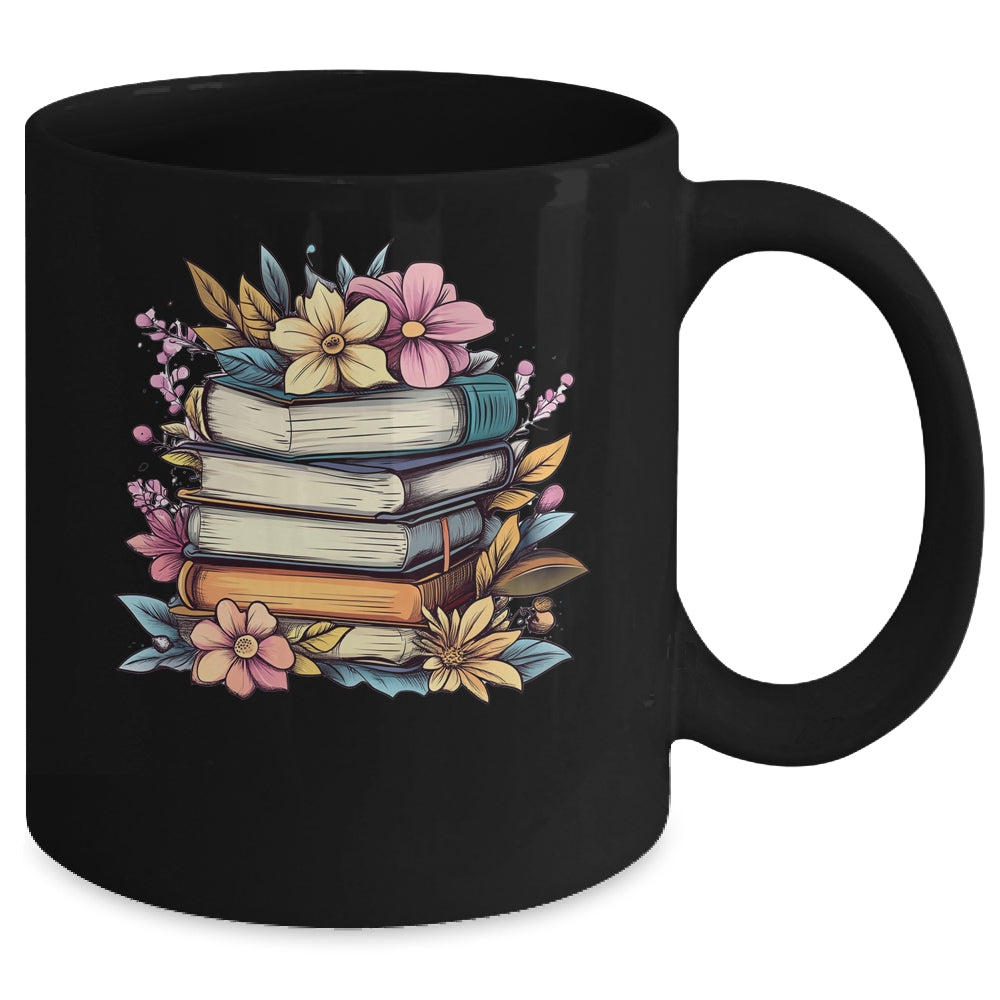 Teacher Women Reading Book Lover Wildflowers Books Graphic Mug | siriusteestore