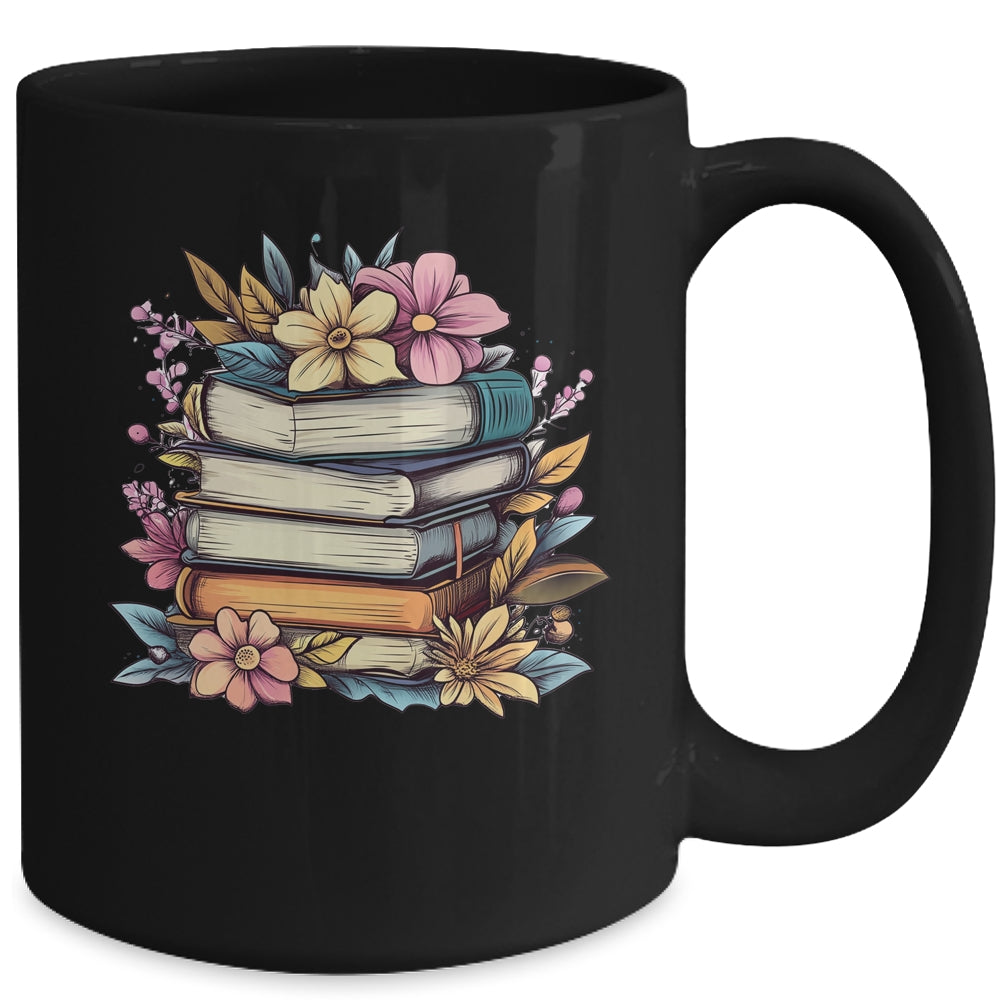 Teacher Women Reading Book Lover Wildflowers Books Graphic Mug | siriusteestore