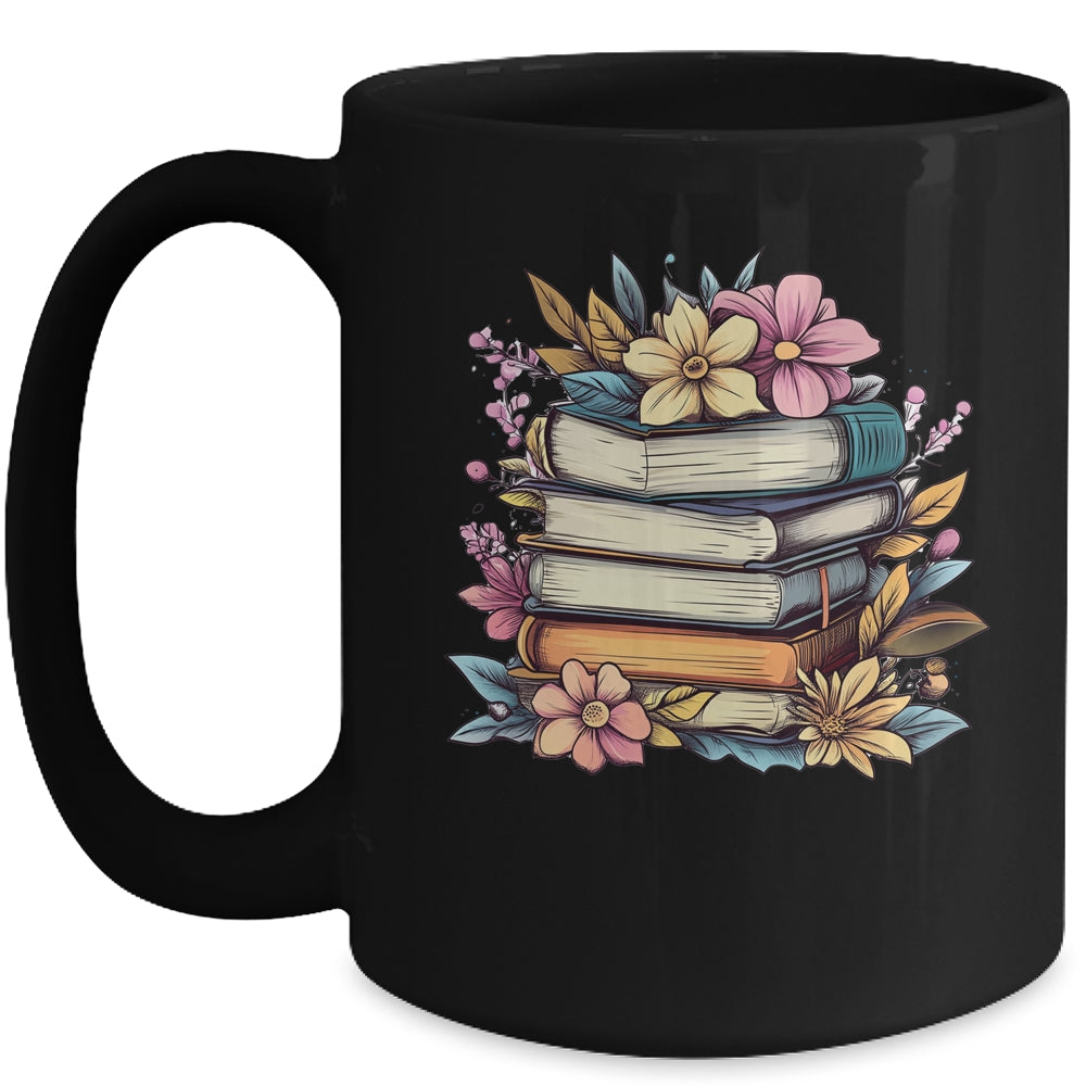 Teacher Women Reading Book Lover Wildflowers Books Graphic Mug | siriusteestore