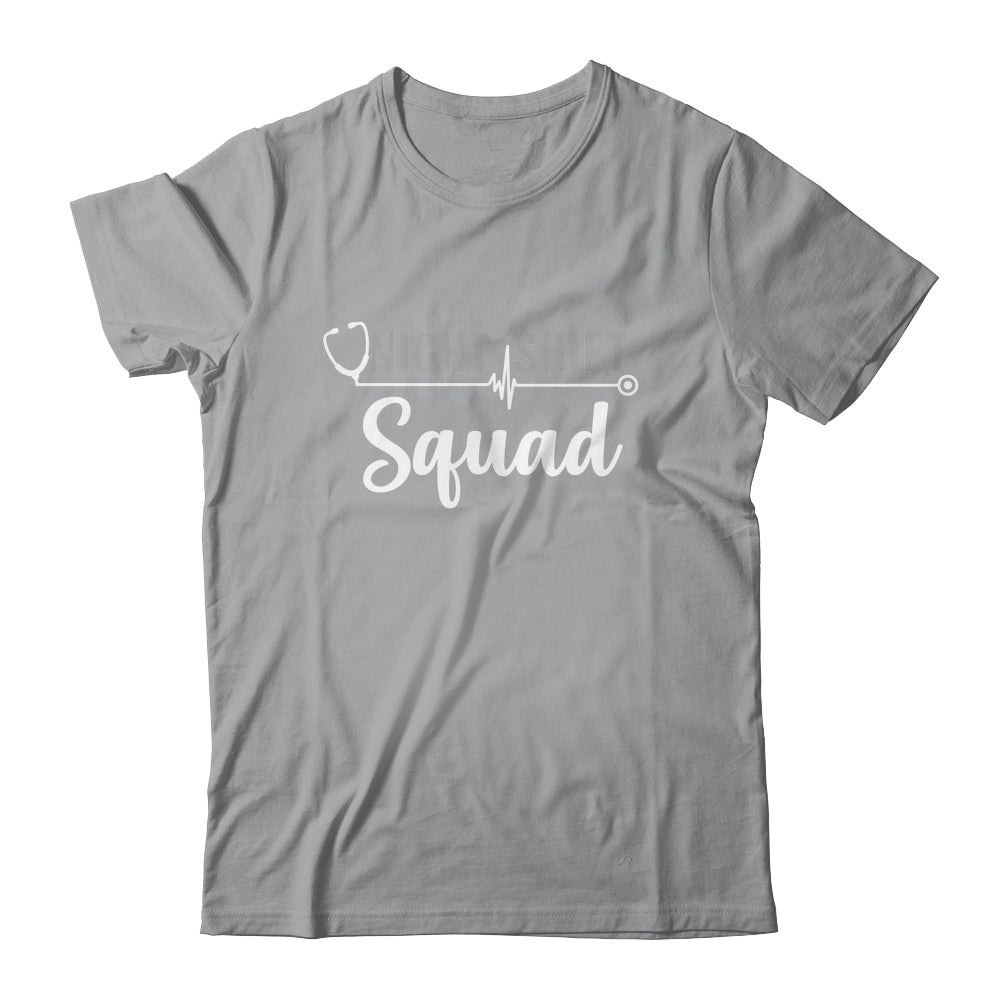 Team Night Shift Squad Funny Doctor Nurse Nursing RN LPN CNA Shirt & Hoodie | siriusteestore