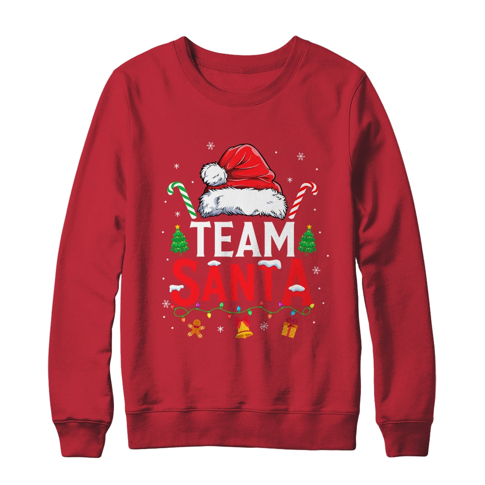 Team Santa Red Plaid Christmas Family Matching Boys Girls Shirt & Sweatshirt | siriusteestore