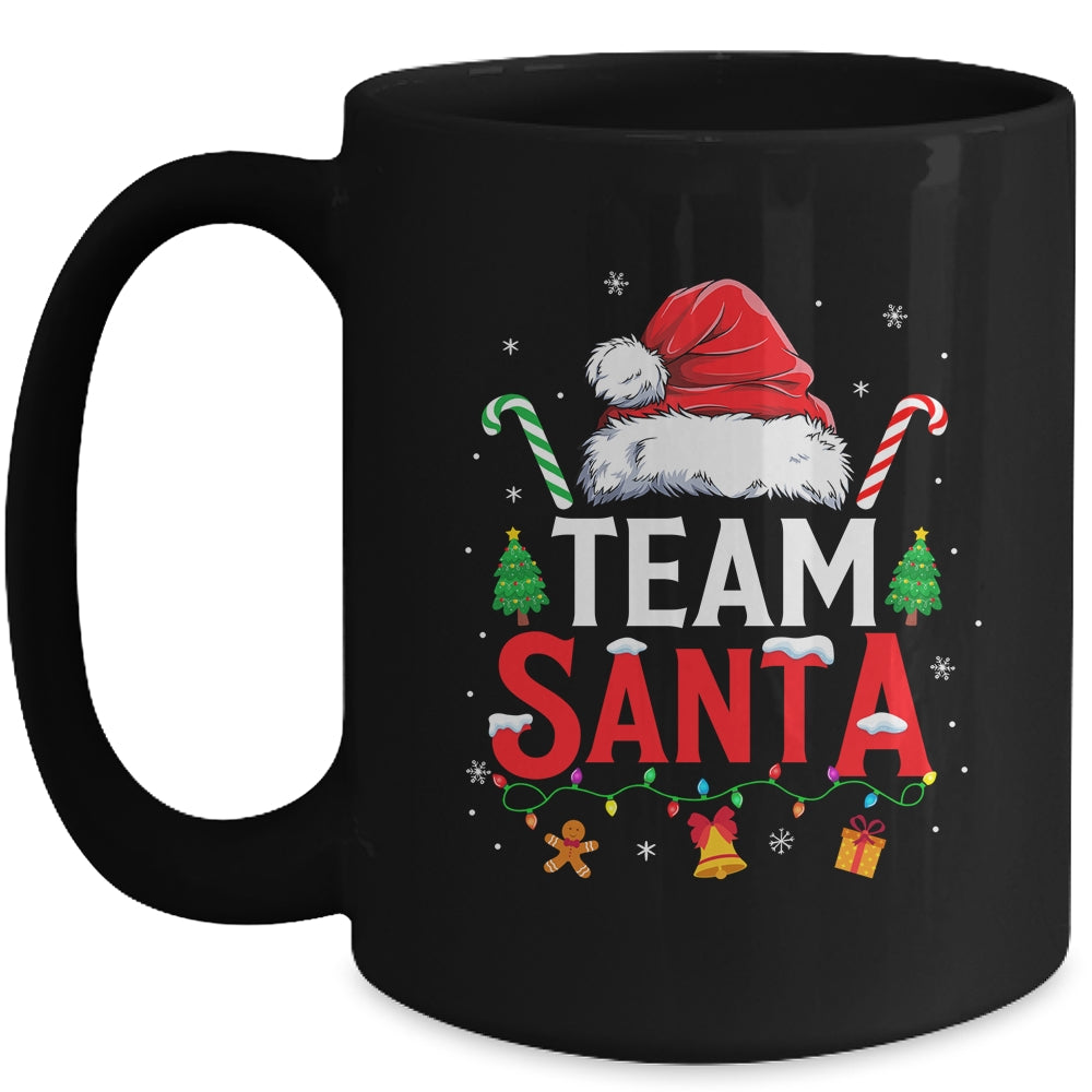 Team Santa Red Plaid Christmas Family Matching Boys Girls Mug | siriusteestore