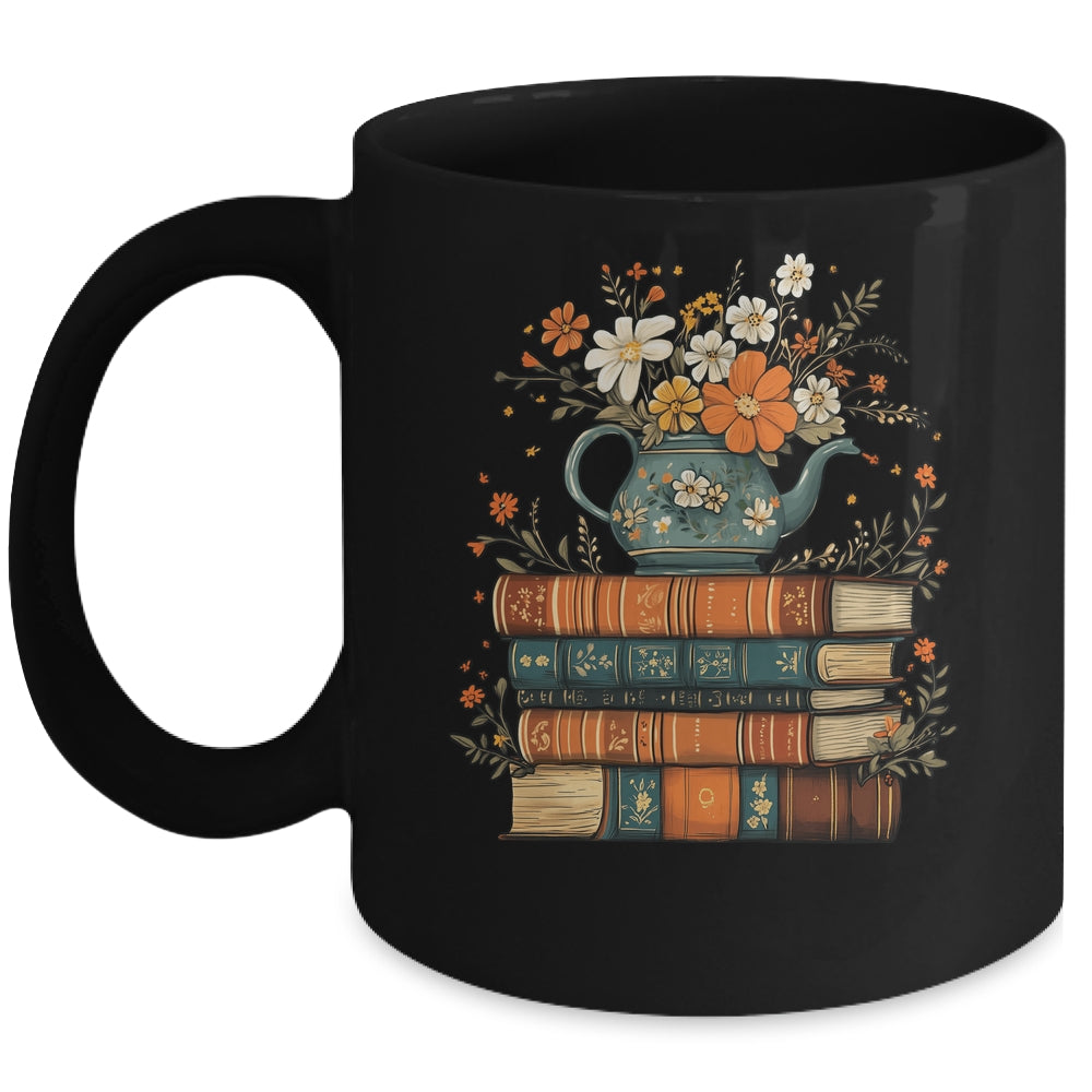 Teapot Cottagecore Aesthetic Book Lover For Women Bookworm Mug | siriusteestore