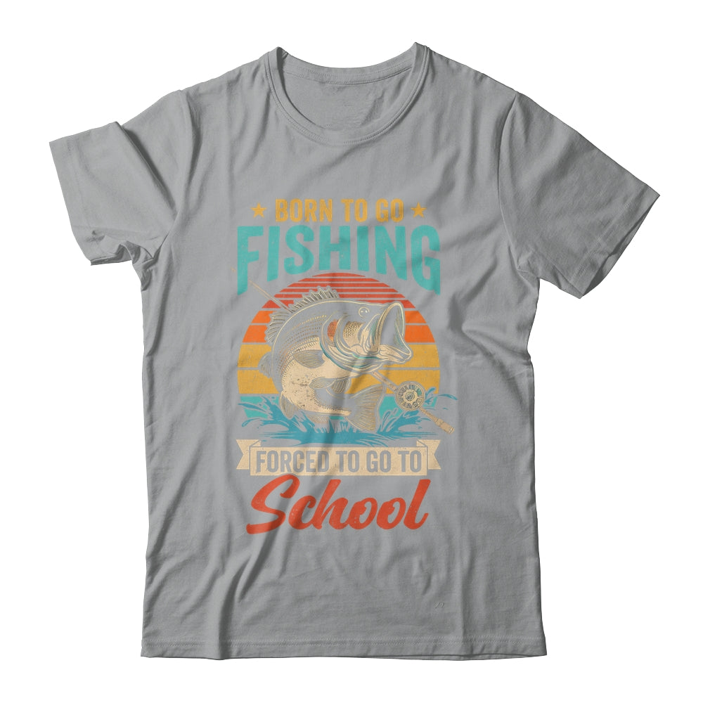Teen Boys Fishing Funny Forced To Go To School Bass Fish Shirt & Hoodie | siriusteestore