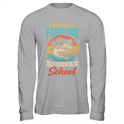Teen Boys Fishing Funny Forced To Go To School Bass Fish Shirt & Hoodie | siriusteestore