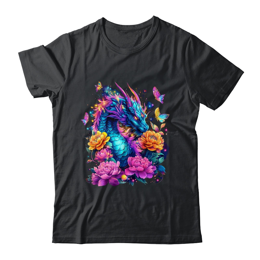 Watercolor Dragon Women Flowers Beautiful Art Colorful Shirt & Hoodie | siriusteestore