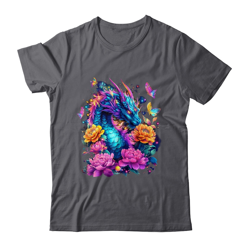 Watercolor Dragon Women Flowers Beautiful Art Colorful Shirt & Hoodie | siriusteestore