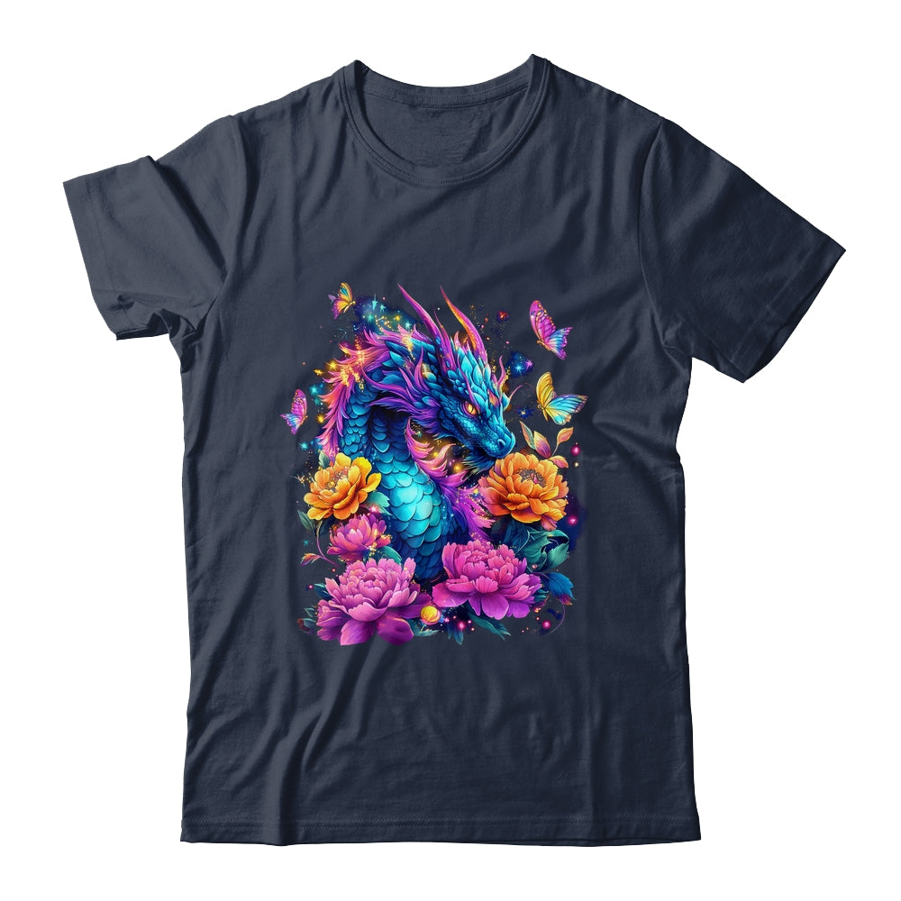 Watercolor Dragon Women Flowers Beautiful Art Colorful Shirt & Hoodie | siriusteestore