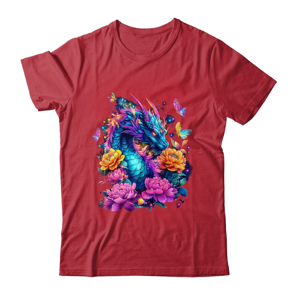 Watercolor Dragon Women Flowers Beautiful Art Colorful Shirt & Hoodie | siriusteestore