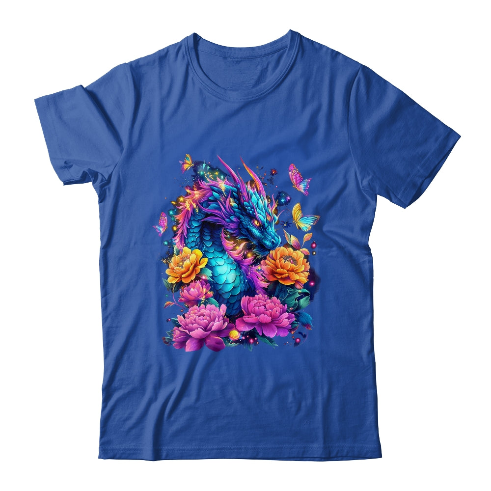 Watercolor Dragon Women Flowers Beautiful Art Colorful Shirt & Hoodie | siriusteestore
