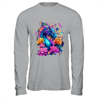 Watercolor Dragon Women Flowers Beautiful Art Colorful Shirt & Hoodie | siriusteestore