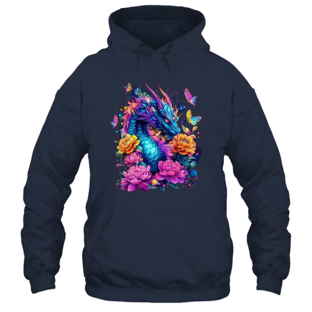 Watercolor Dragon Women Flowers Beautiful Art Colorful Shirt & Hoodie | siriusteestore