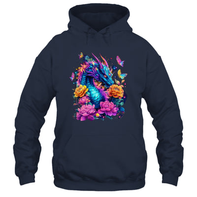 Watercolor Dragon Women Flowers Beautiful Art Colorful Shirt & Hoodie | siriusteestore