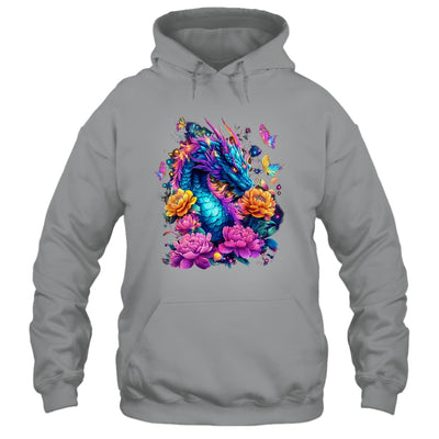 Watercolor Dragon Women Flowers Beautiful Art Colorful Shirt & Hoodie | siriusteestore