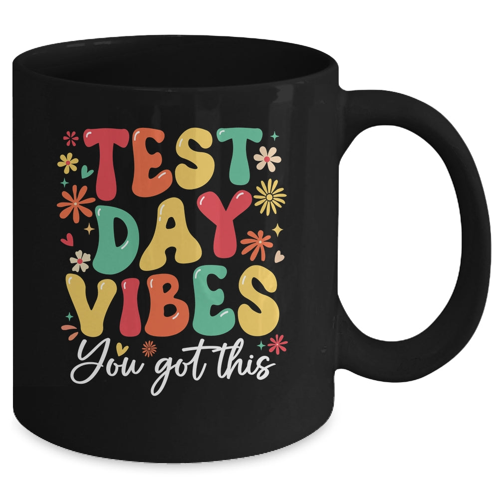 Test Day Vibes Groovy Testing Day Teacher Student Exam Mug | siriusteestore