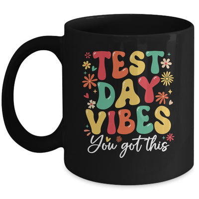 Test Day Vibes Groovy Testing Day Teacher Student Exam Mug | siriusteestore
