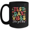 Test Day Vibes Groovy Testing Day Teacher Student Exam Mug | siriusteestore