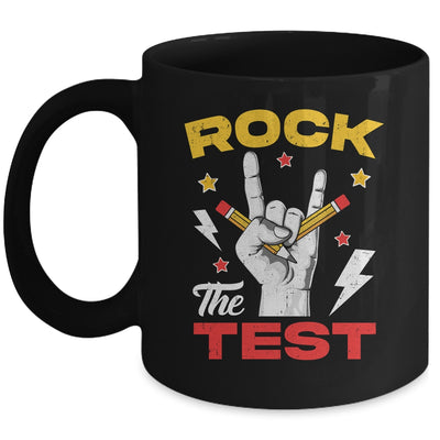 Testing Day Rock The Test Rock Music Teacher Motivational Mug | siriusteestore