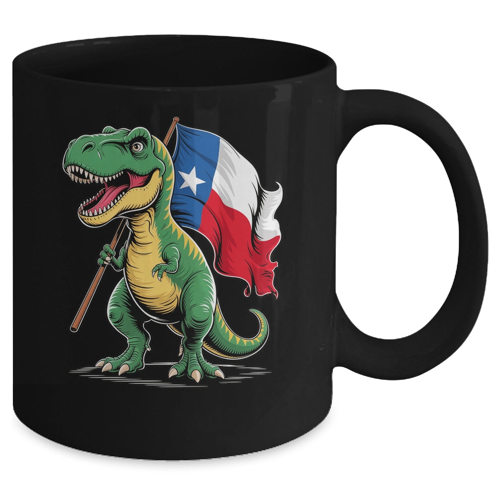 Texas Lover Kids Boys Dinosaur Lover USA Texas Flag Mug | siriusteestore