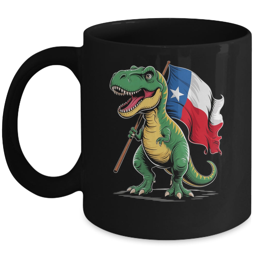 Texas Lover Kids Boys Dinosaur Lover USA Texas Flag Mug | siriusteestore