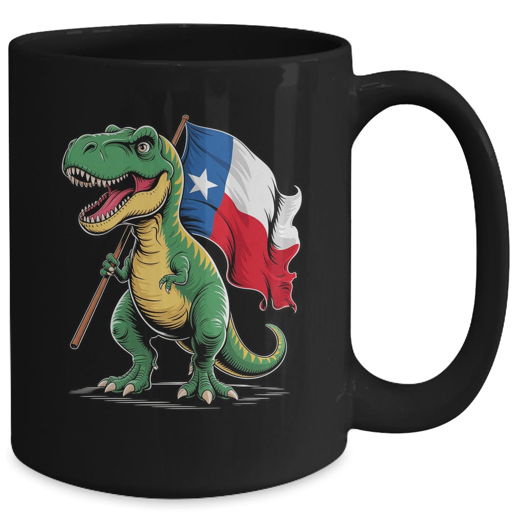 Texas Lover Kids Boys Dinosaur Lover USA Texas Flag Mug | siriusteestore