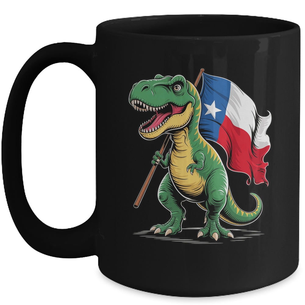 Texas Lover Kids Boys Dinosaur Lover USA Texas Flag Mug | siriusteestore