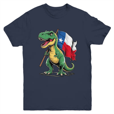 Texas Lover Kids Boys Dinosaur Lover USA Texas Flag Youth Shirt | siriusteestore
