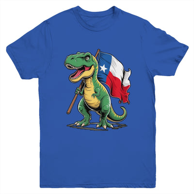 Texas Lover Kids Boys Dinosaur Lover USA Texas Flag Youth Shirt | siriusteestore