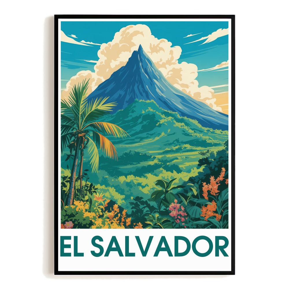 Thailand Vintage Travel Poster Tropical Riverside Village Palm Trees Wall Art Print Souvenir Landscape Painting Ideal For Home Office Living Room Bedroom Decor Unframed | siriusteestore