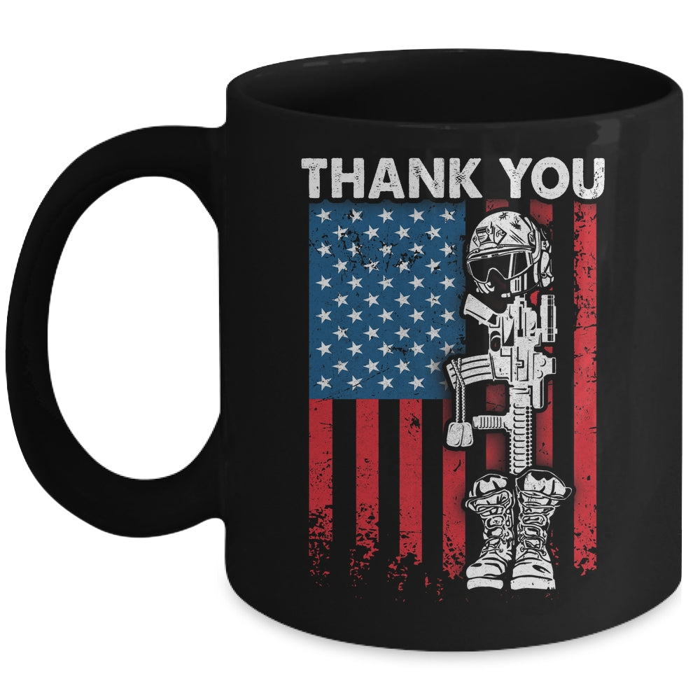Thank You Patriotic Memorial Day 4th Of July US Flag Mug | siriusteestore