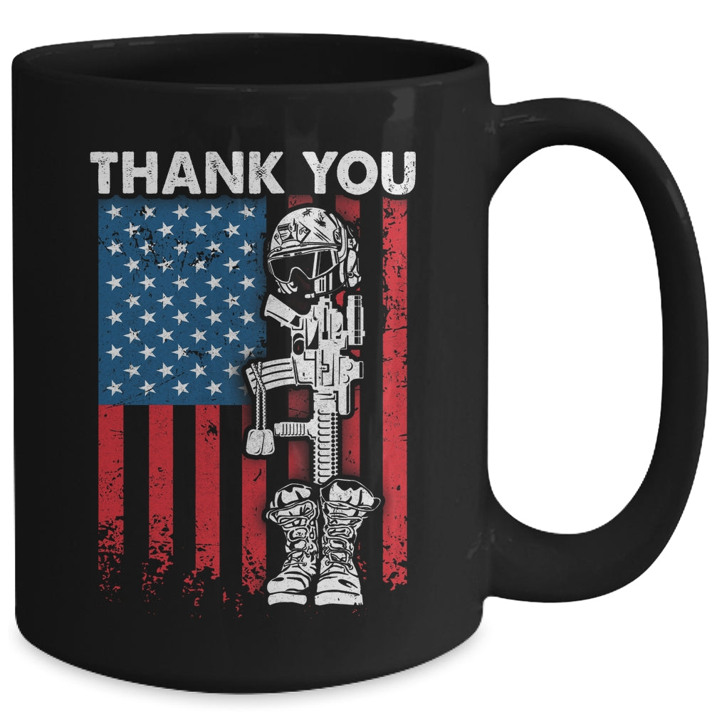 Thank You Patriotic Memorial Day 4th Of July US Flag Mug | siriusteestore