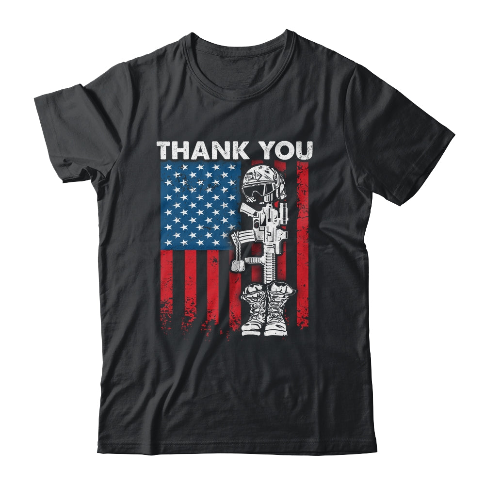 Thank You Patriotic Memorial Day 4th Of July US Flag Shirt & Hoodie | siriusteestore