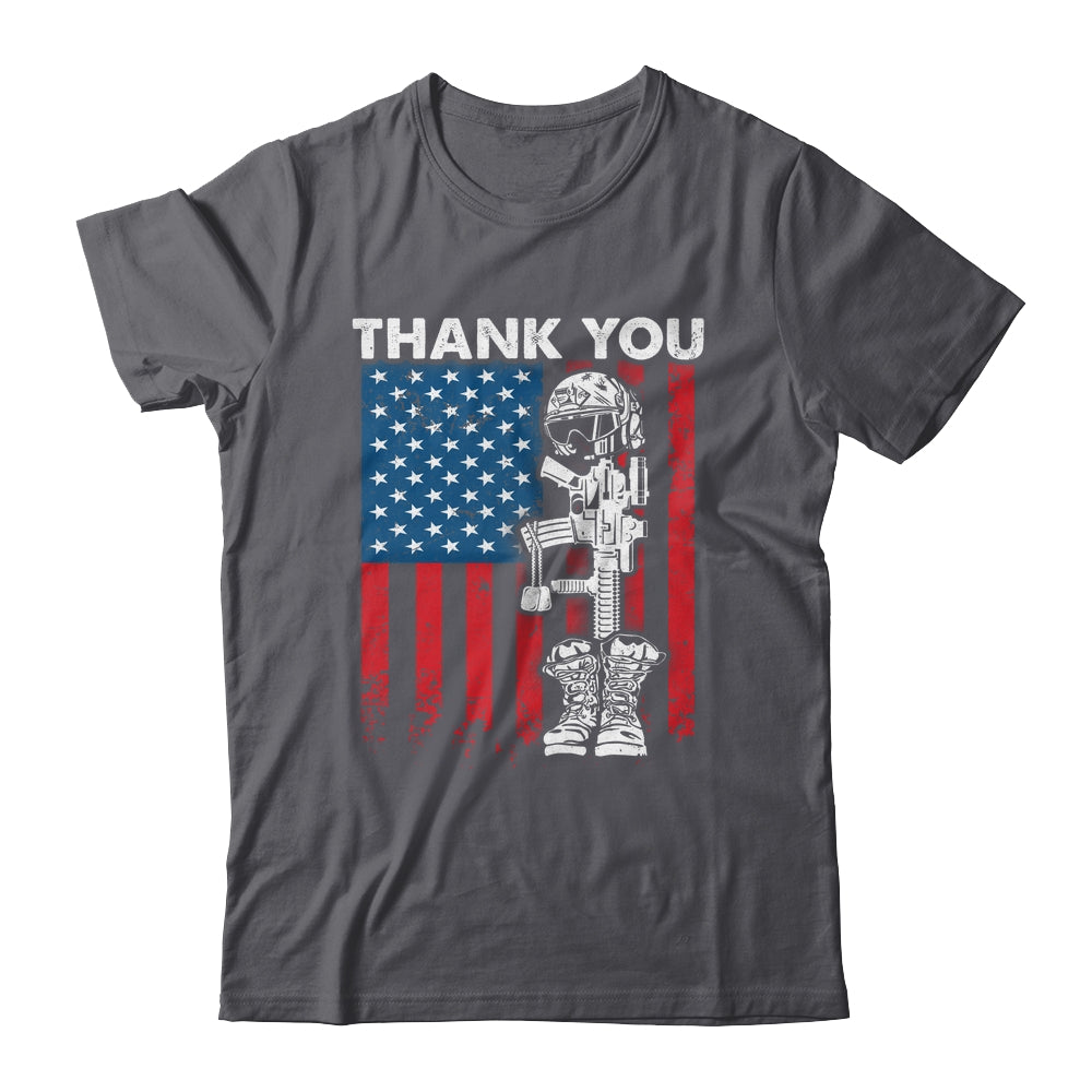 Thank You Patriotic Memorial Day 4th Of July US Flag Shirt & Hoodie | siriusteestore