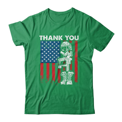 Thank You Patriotic Memorial Day 4th Of July US Flag Shirt & Hoodie | siriusteestore