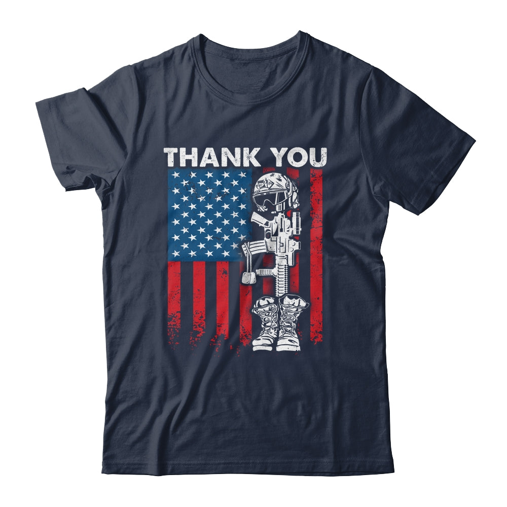 Thank You Patriotic Memorial Day 4th Of July US Flag Shirt & Hoodie | siriusteestore