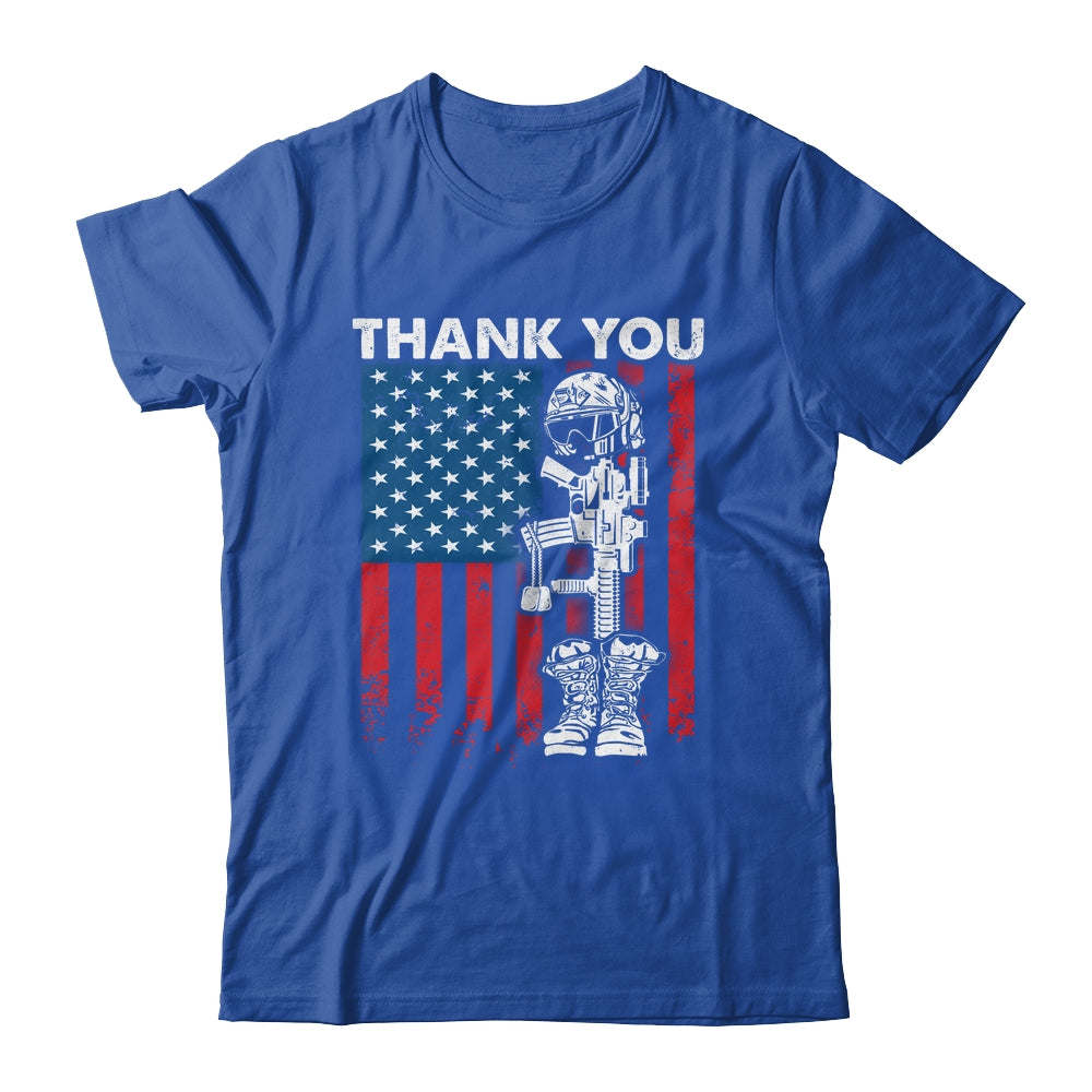 Thank You Patriotic Memorial Day 4th Of July US Flag Shirt & Hoodie | siriusteestore
