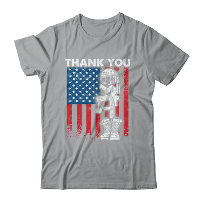 Thank You Patriotic Memorial Day 4th Of July US Flag Shirt & Hoodie | siriusteestore