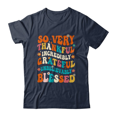 Thankful Grateful Blessed Happy Thanksgiving Day Funny Shirt & Hoodie | siriusteestore