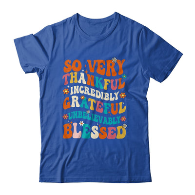 Thankful Grateful Blessed Happy Thanksgiving Day Funny Shirt & Hoodie | siriusteestore